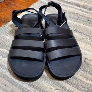 NEW ASOS black chunky sandles sz 6